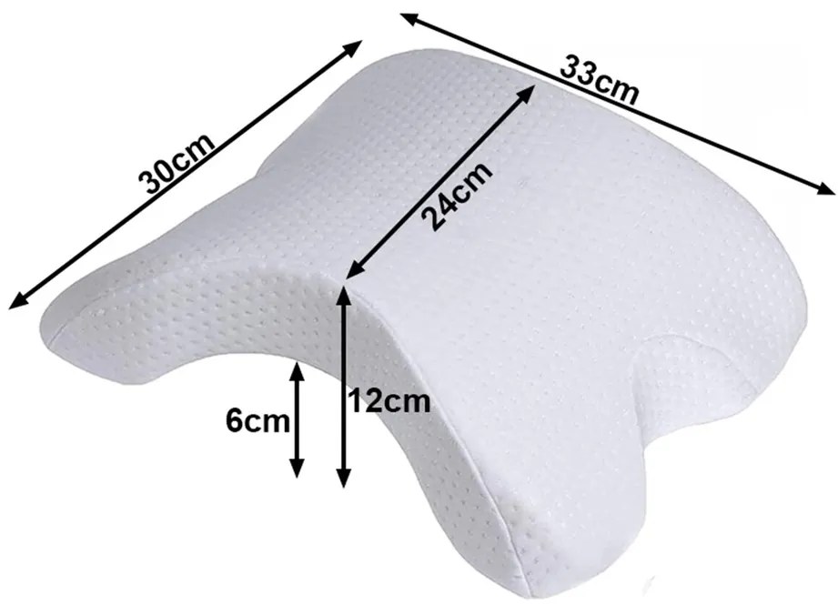 Ergonomický vankúš tvarovaný do oblúka