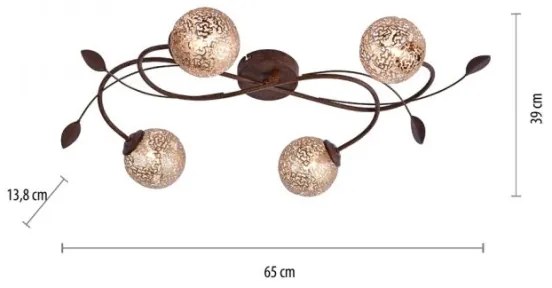 Paul Neuhaus 6395-48 - Prisadený luster GRETA 4xG9/40W/230V