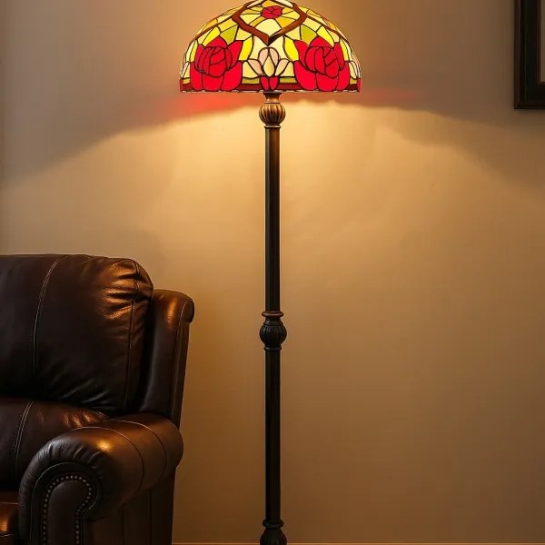 Brilagi - Tiffany vitrážová stojacia lampa GARLAN 2xE27/60W/230V