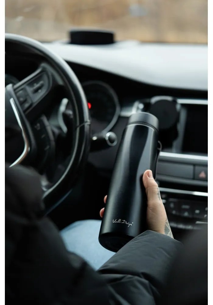 Čierna termoska 500 ml Fuori – Vialli Design