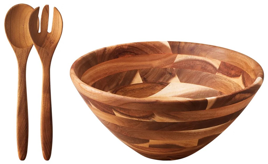 Šalátový set 3 ks - FLOW Wooden - W0100