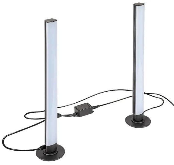 Rabalux 76014 - SADA 2x LED RGB Stmievateľná stolná lampa PACO LED/5W/5V