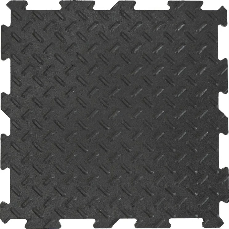 Gumová dlaždica Alfa 30 x 30 cm, čierna MHEU5100330