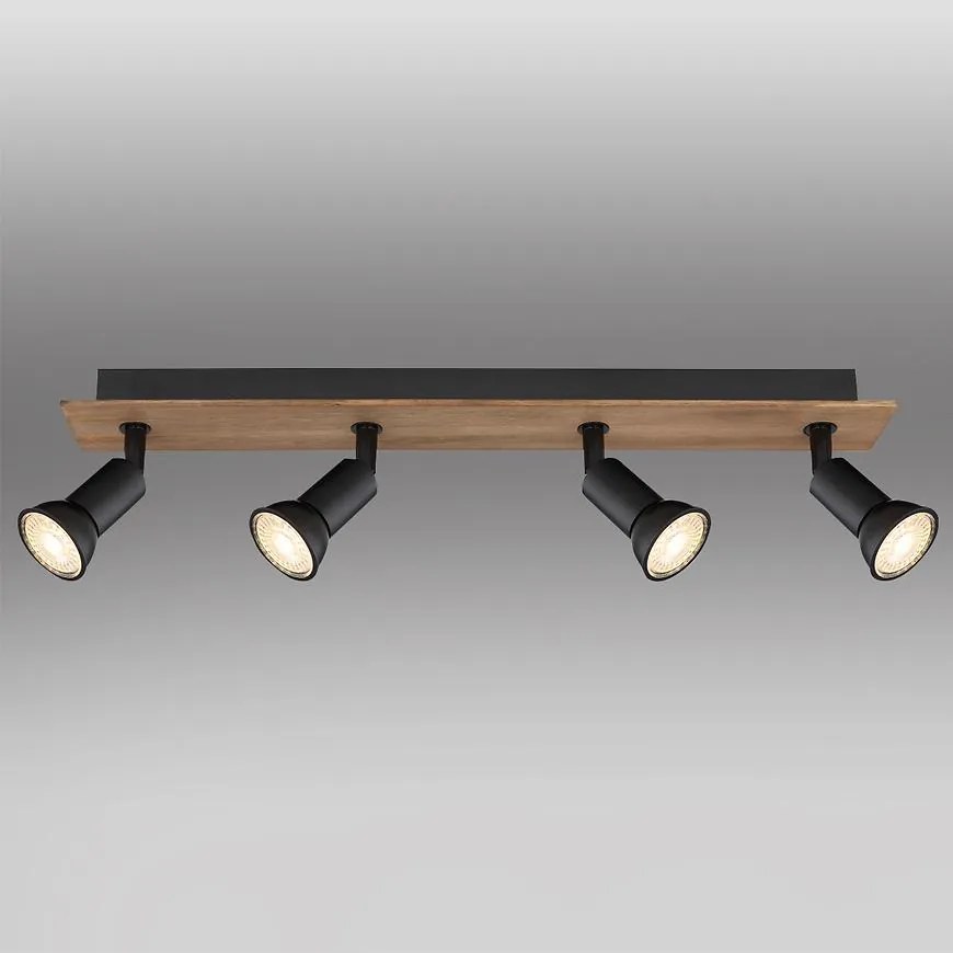 Stropné bodové svietidlo 57998-4W drevo LS4