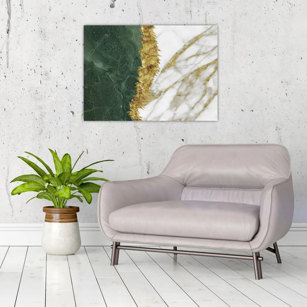 Obraz - Zelený mramor N⁰1 (70x50 cm)