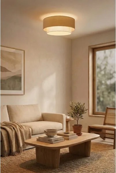 Brilagi - LED stropné svietidlo BOHO ECO 1xE27/10W/230V pr. 40 cm béžová/krémová