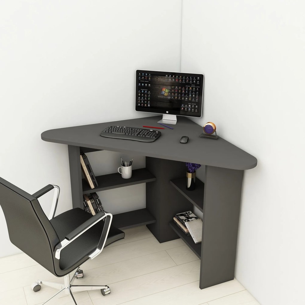 Písací stôl Corner - Anthracite