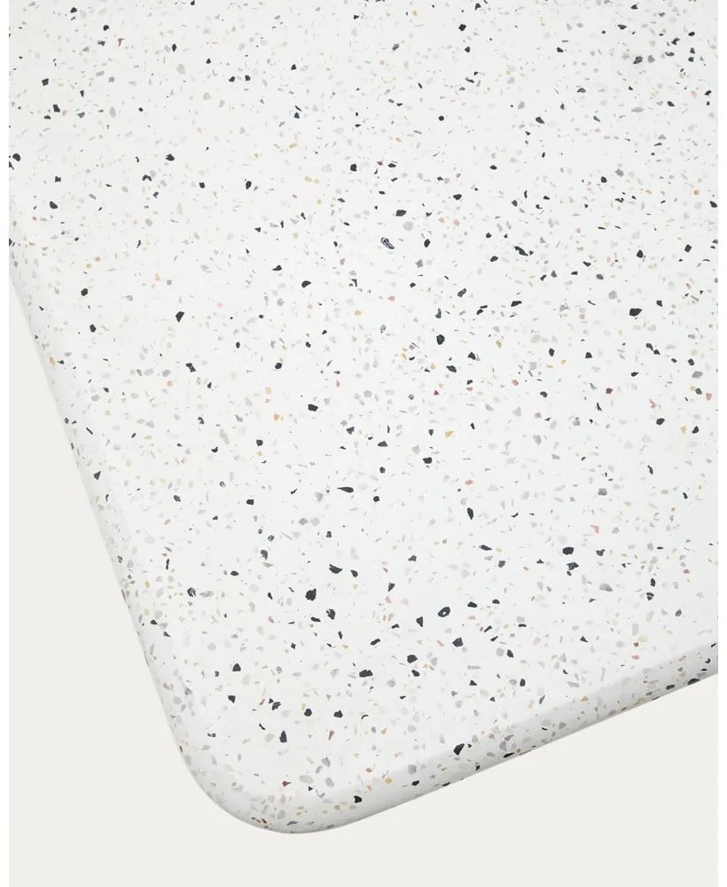 Biely terrazzo konferenčný stolík 48x48 cm Saura – Kave Home