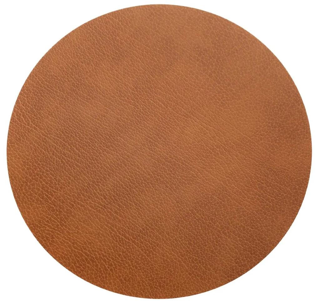 Kožený koberec Circle – prírodný