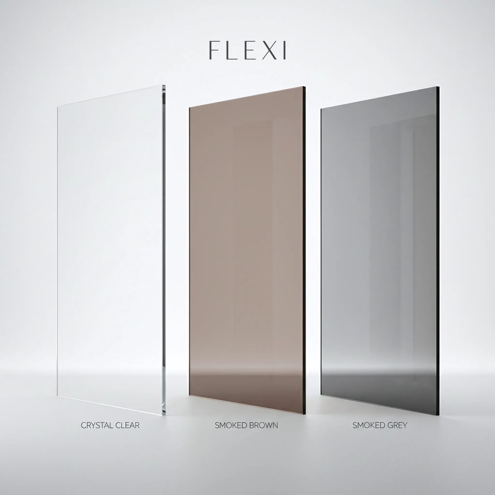 Bezrámová sprchová zastena REA FLEXI GOLD 100 cm, zlatá lesk/transparent - bez vaničky
