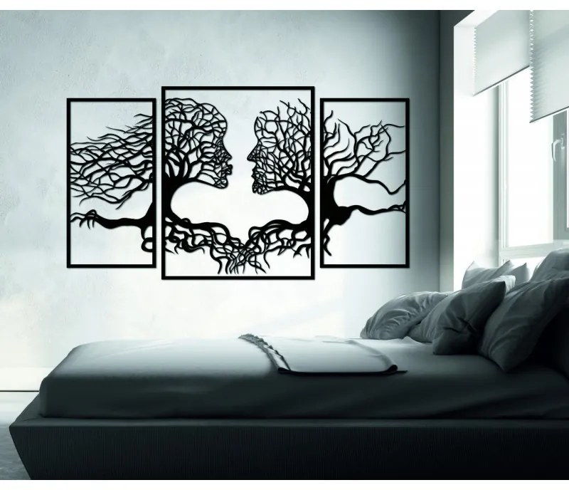 Drevený obraz, žena a muž v tvare konárov a koreňov I SENTOP FB-PR0314