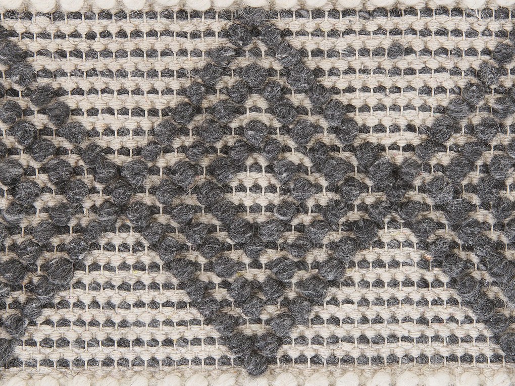 Vlnený koberec 80 x 150 cm svetlobéžová/sivá DAVUTLAR Beliani
