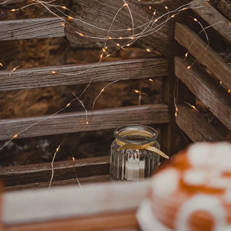 DECOLED LED světelný řetěz, 20 x 3 m, teple bílá, 600 diod