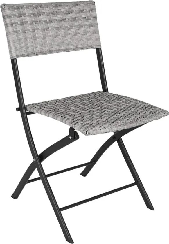 Ratanový skladací set Avenberg BOLOGNA, Sivá