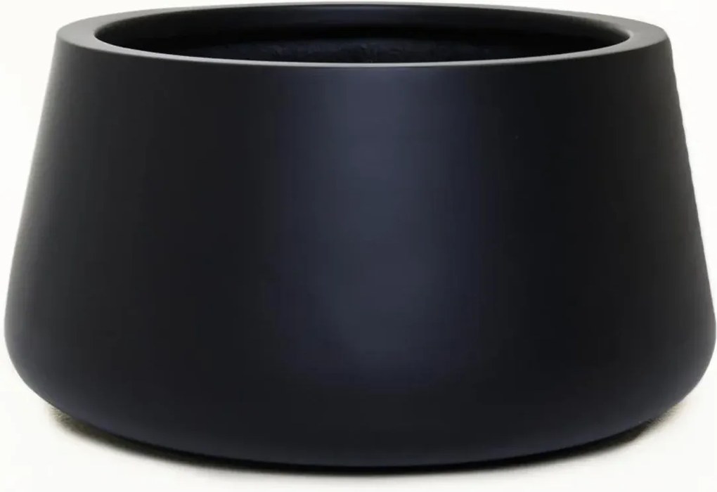 Kvetináč GORDO, sklolaminát, výška 29 cm, čierny