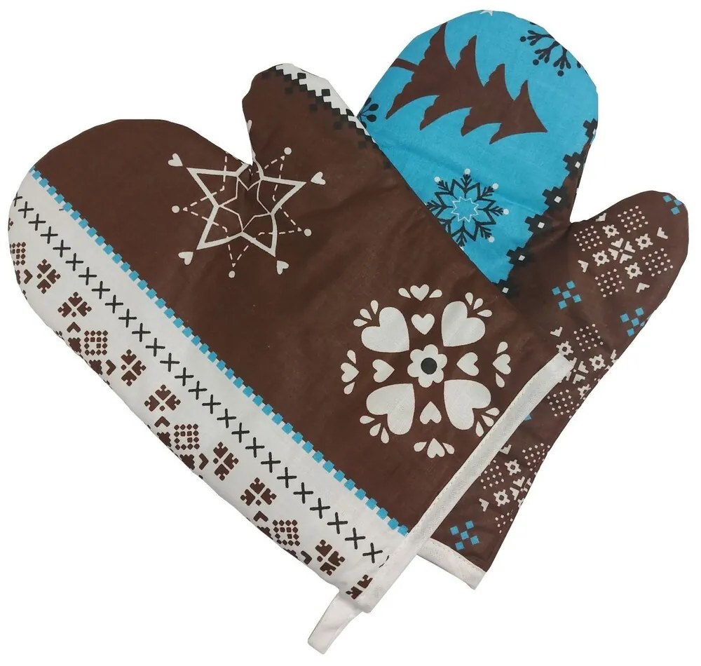 Chňapka CHRISTMAS blue s magnetom