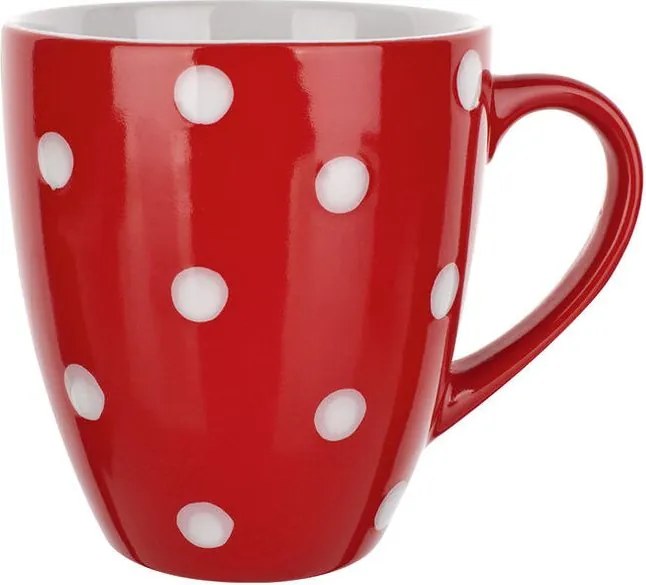 Sada keramických hrnčekov BODKA červená 400 ml 2 ks