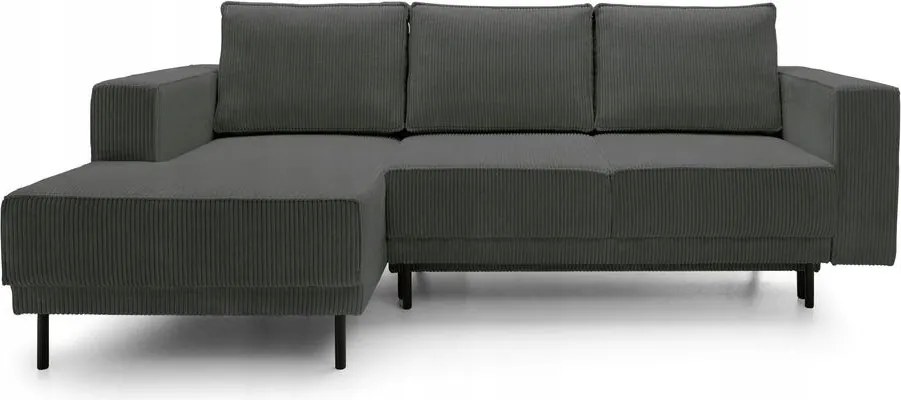 Rohová sedacia súprava Rodriguez mini (L) (sivá čierna)