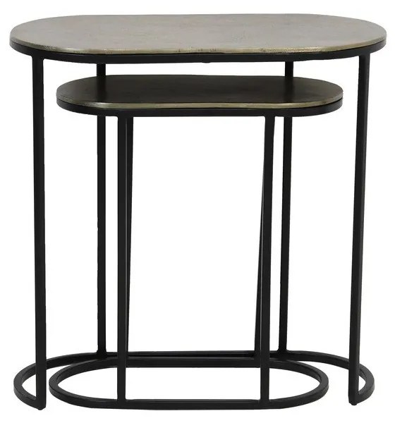 Kovové odkladacie stolíky v súprave 2 ks 26x53 cm Bocov – Light & Living