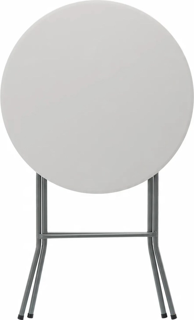 CH Okrúhly skladací stôl 80x110 cm - biela