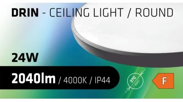 LED Kúpeľňové stropné svietidlo CIRCLE LED/24W/230V 4000K pr. 37 cm IP44 čierna