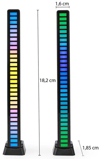 SADA 2x Nedis GALDP110BK - LED RGB Nabíjacia stolná lampa LED/250 mAh