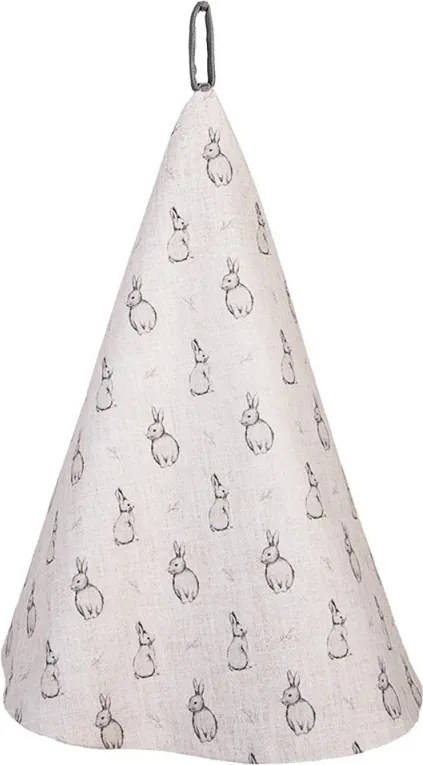 Béžová okrúhla textilná utierka s králikom Bunny Buddies - Ø 80 cm