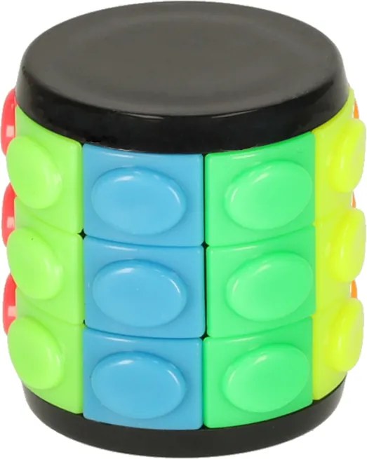 KIK Logický hlavolam - rotačný valec 3-vrstvový, farebný puzzle pre deti a dospelých