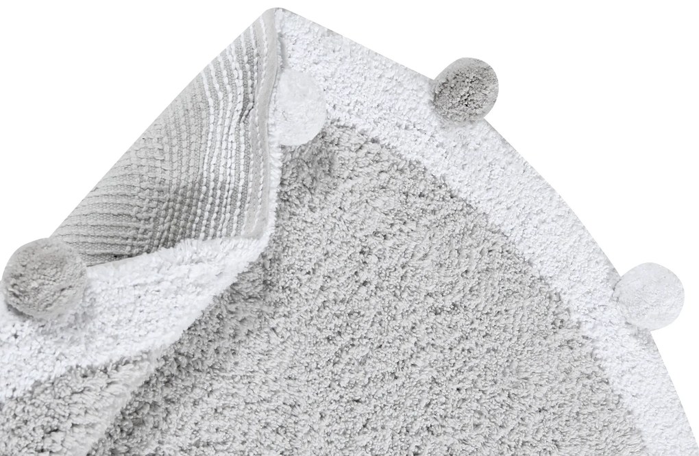 Pre zvieratá: Prateľný koberec Bubbly Light Grey kruh, 120x120 (priemer) kruh, šedá, obývacia izba, Lorena Canals