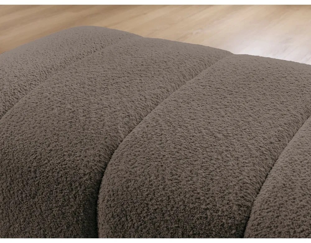 Hnedá podnožka z textílie buklé Annecy – Bobochic Paris