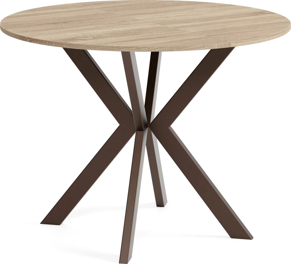 Okrúhly rozkladací jedálensky stôl DEVO Veľkosť: 90 - 128 cm