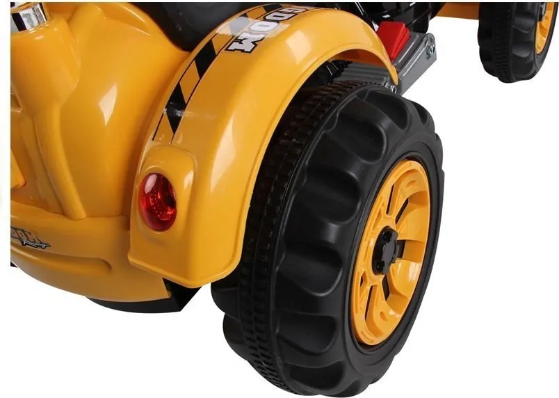 LEAN CARS Elektrický traktor s rýpadlom oranžový