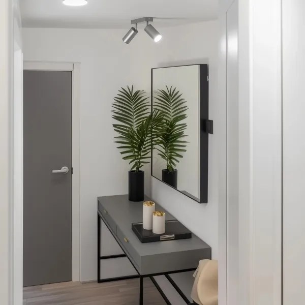 Brilagi - Kúpeľňové bodové svietidlo SELE 2xGU10/30W/230V IP44 strieborná