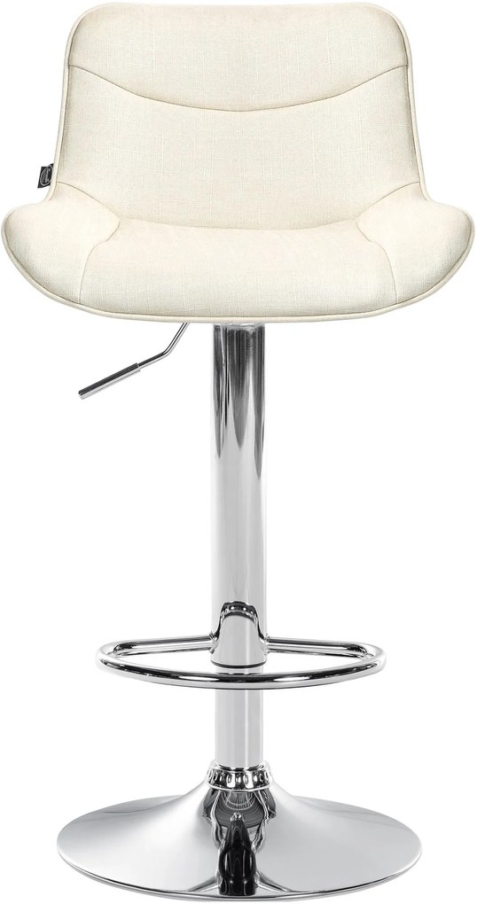 Design-Shop 2x Barová stolička Vonore - látka, chróm - Krémová