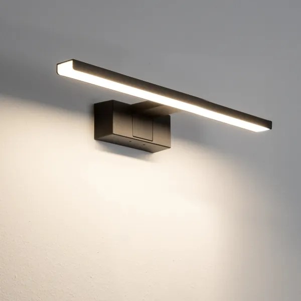 Aigostar - LED osvetlenie zrkadla do kúpeľne LED/8W/230V 4000K 40 cm IP44 čierne