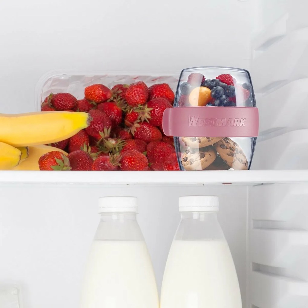 Westmark Dvojdielna dóza na desiatu MINI, 400 ml, ružová, S