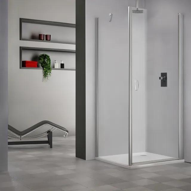 Roltechnik Štvorcový alebo obdĺžnikový sprchovací kút DCO1 + DB - otváracie dvere s pevnou stenou 80 cm 80 cm