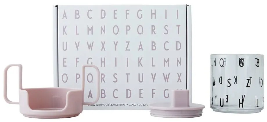 Levanduľovofialový detský hrnček Design Letters Grow With Your Cup