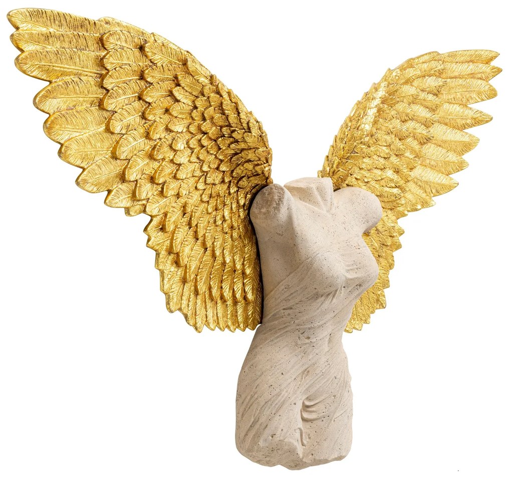 Angel Female nástenná dekorácia zlato-béžová