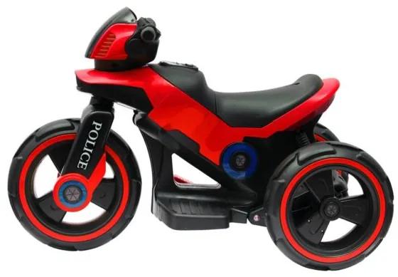 BABY MIX Detská elektrická motorka Baby Mix POLICE červená