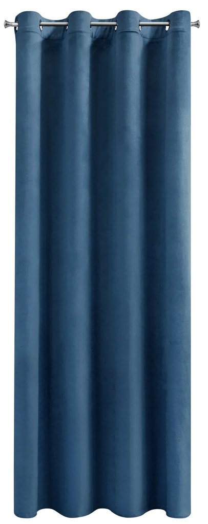 ZATEMŇOVACÍ ZÁVES NA KRÚŽKOCH MELANIE 215X250 CM NÁMORNÍCKA MODRÁ