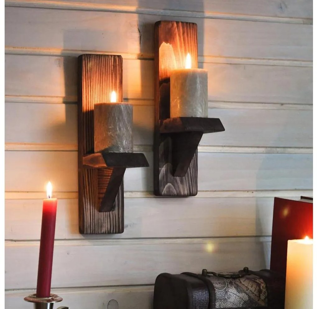 SADA 2x Nástenná polica RAF smrek