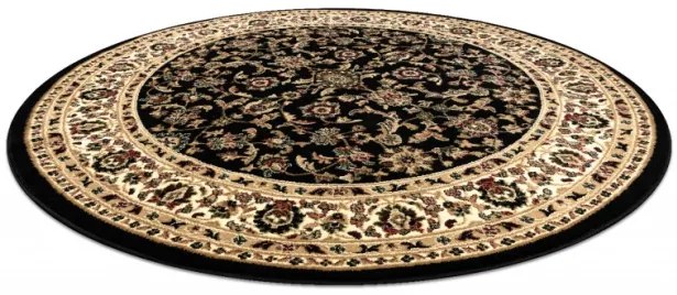 Koberec ROYAL ADR kruh vzor 1745 čierny