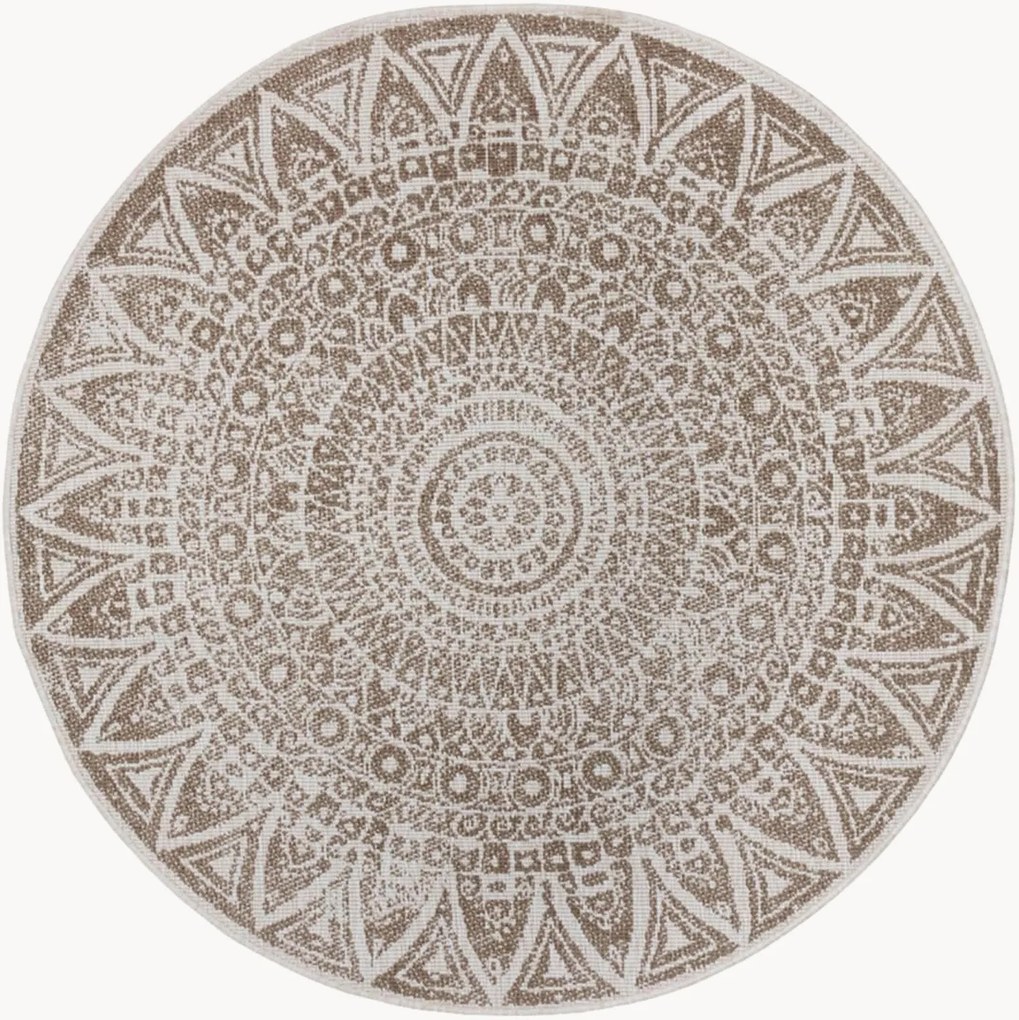Okrúhly obojstranný koberec do interiéru/exteriéru Lilja