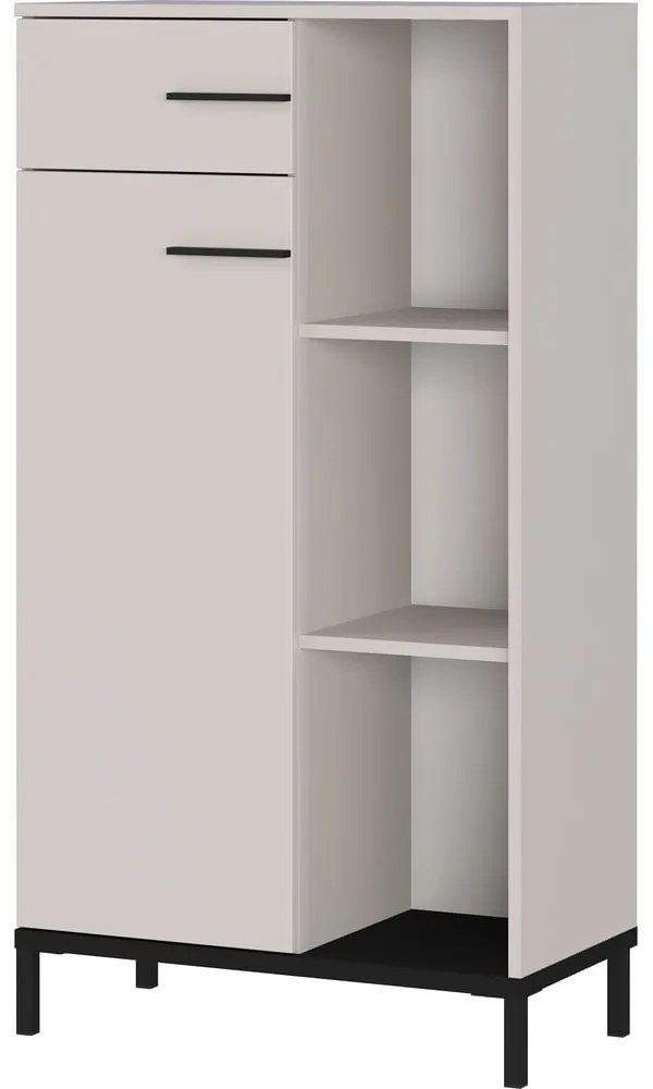 Krémová knižnica 64x120x34 cm Rovigo – Germania