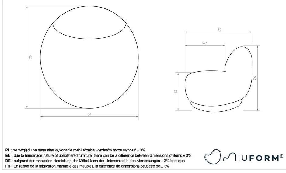 Žlté kreslo Ovo – Miuform