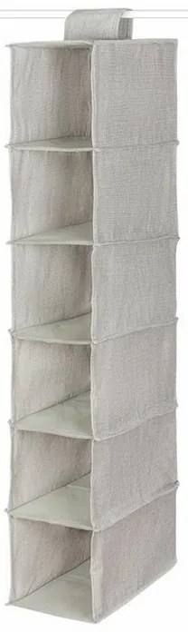 Závesný organizér na oblečenie 30 x 18 x 94 cm, sivá