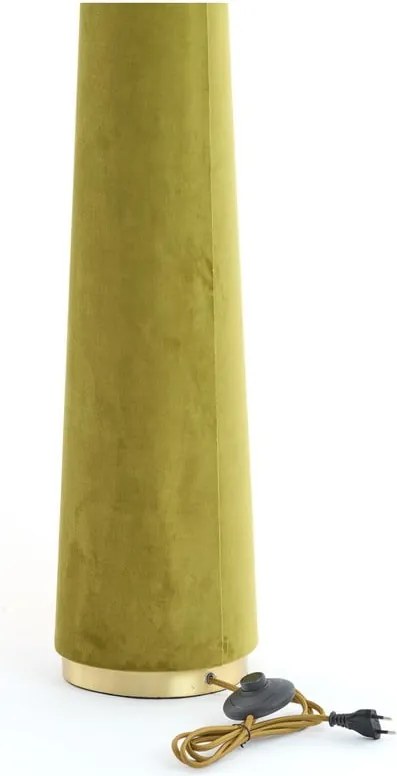Zelená stojacia lampa s textilným tienidlom (výška 168 cm) Devia – Light &amp; Living