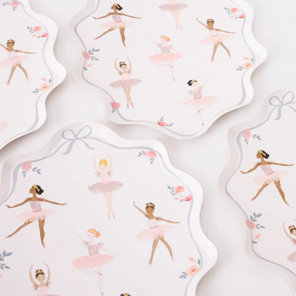 Papierové jednorazové tácky v súprave 8 ks Ballerina – Meri Meri