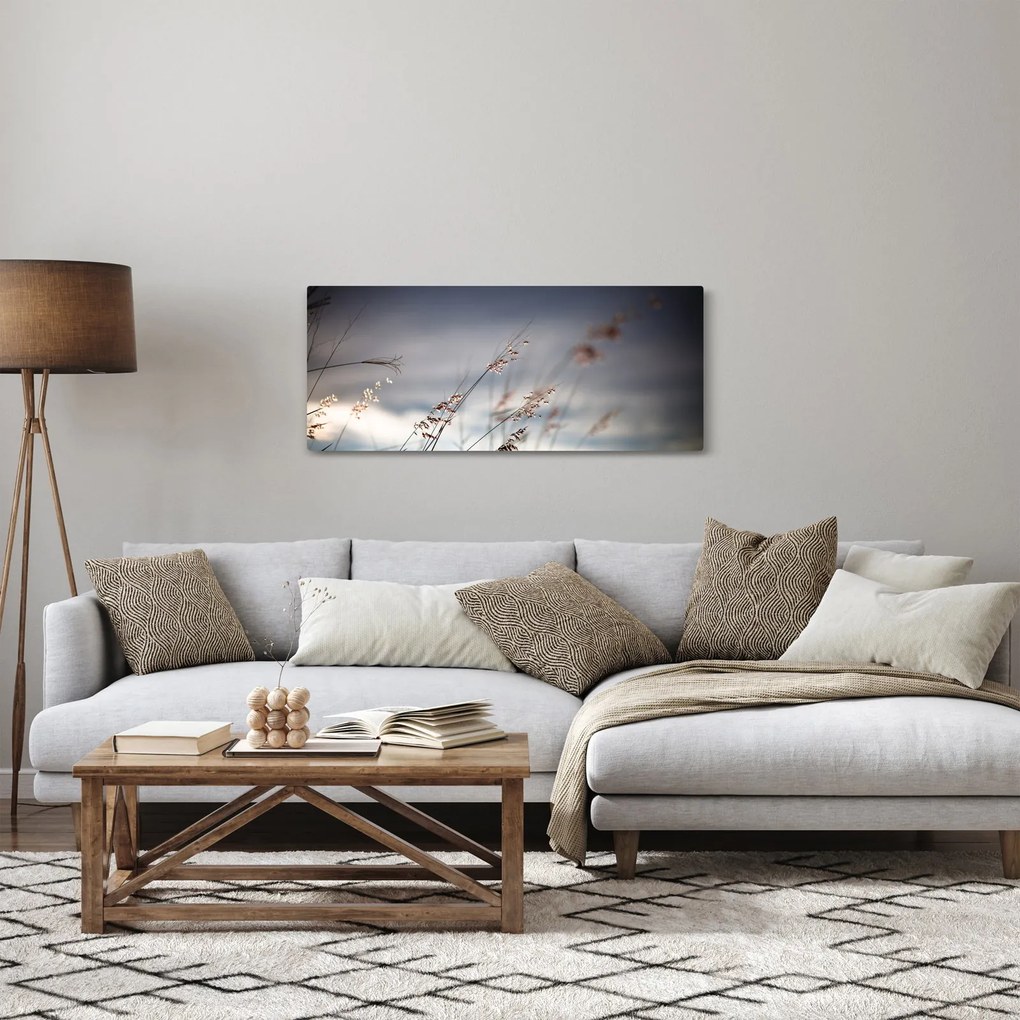 Obraz - Lúčne kvety pri jazere (120x50 cm)